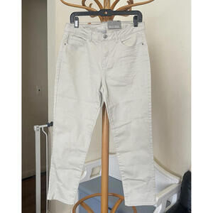 FallsCreek Womens Classic Stretch Jeans size 12 Beige mid -Rise straight NWT